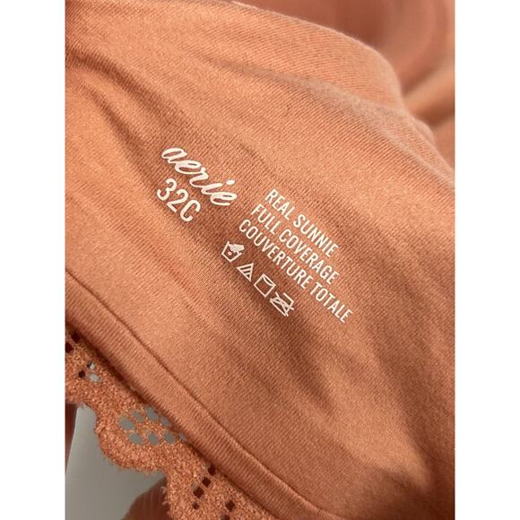 NWT Aerie Womens Orange Real Sunnie Full Coverage Underwire T-Shirt Bra Size 32C - Picture 3 of 5